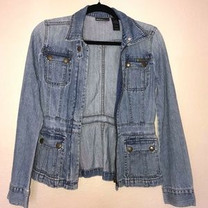 DKNY Jean Medium Wash Denim Jacket Women Size XS